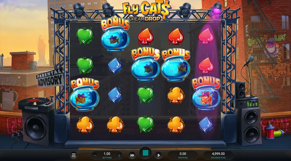 Fly Cat$ Dream Drop game screen 1