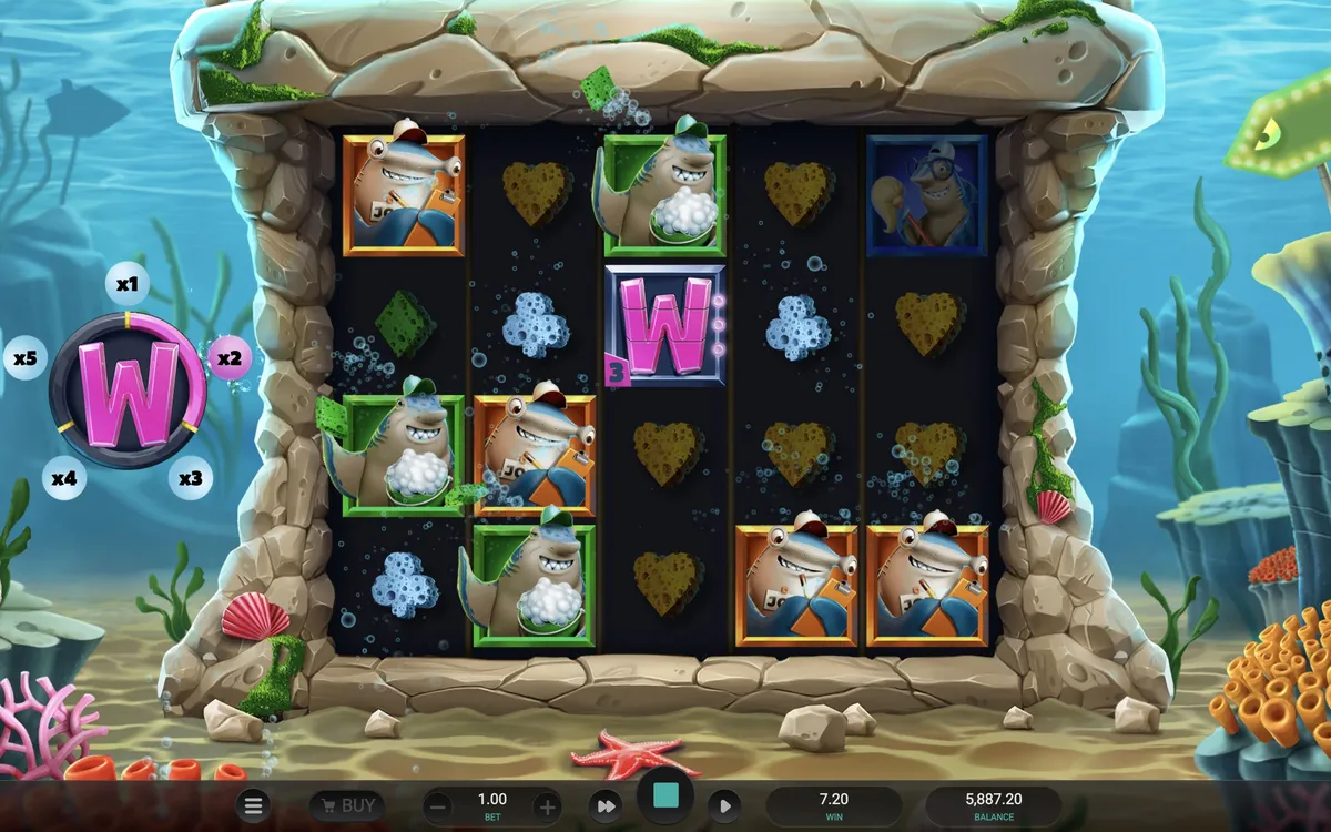Shark Wash game screen 1