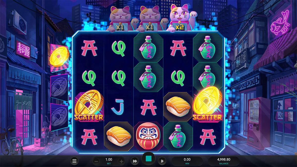 Neko Night Dream Drop game screen 1