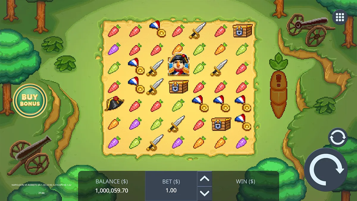 Napoleon vs Rabbits game screen 1