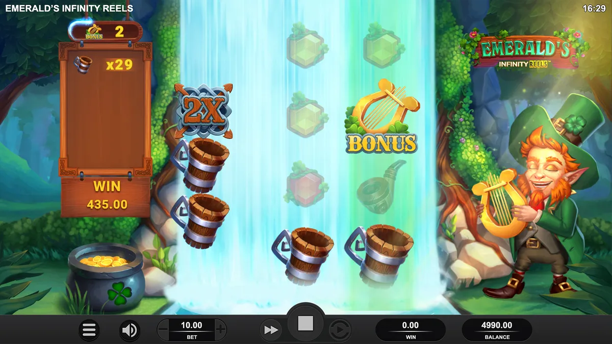 Emerald’s Infinity Reels game screen 1