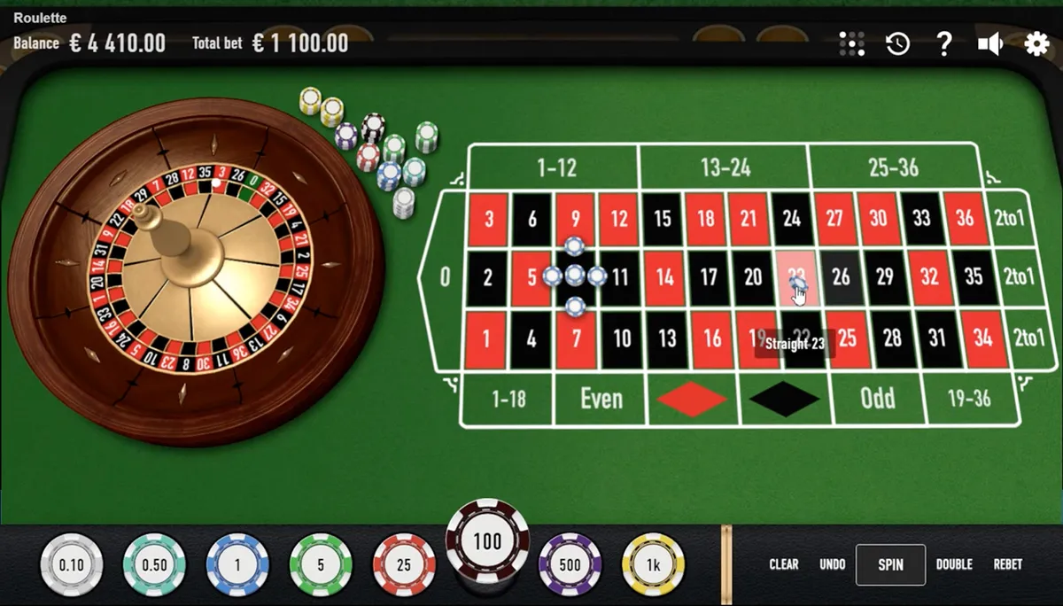 Roulette Nouveau game screen 1