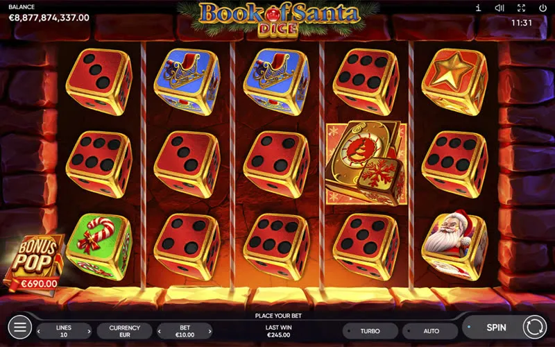 Book of Santa Dice game artwork