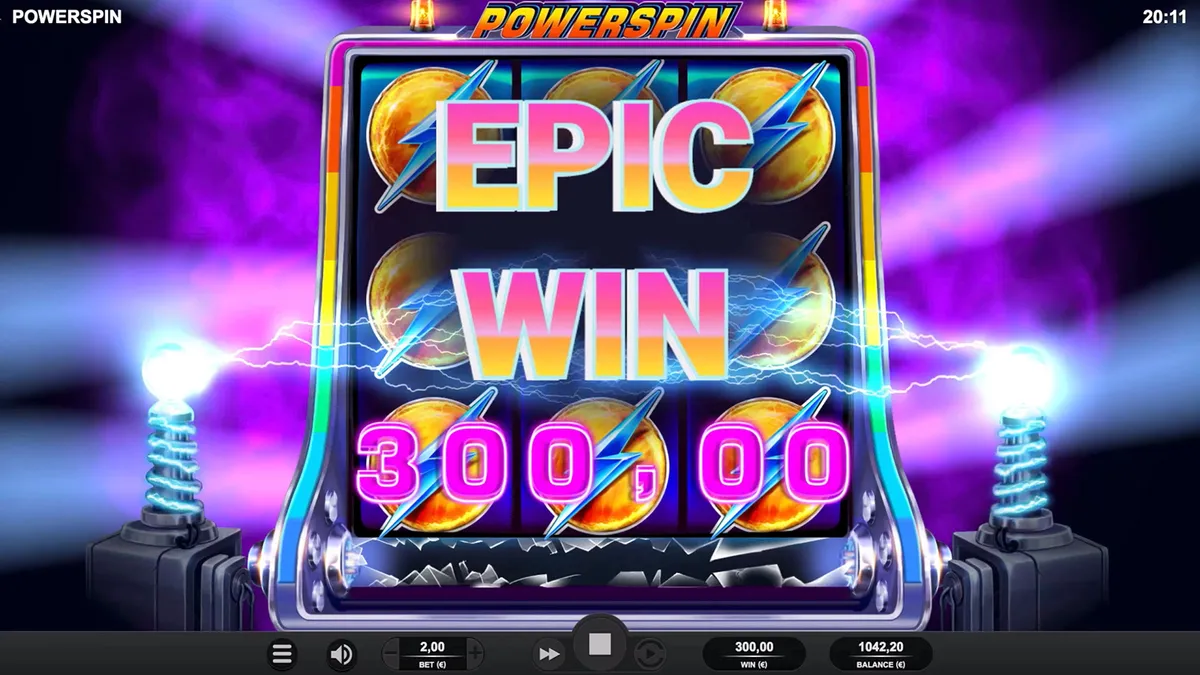 Powerspin game screen 1